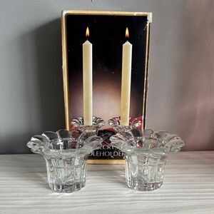 VTG  Borgonovo Queen Crystal
Candleholder Set in Original Box